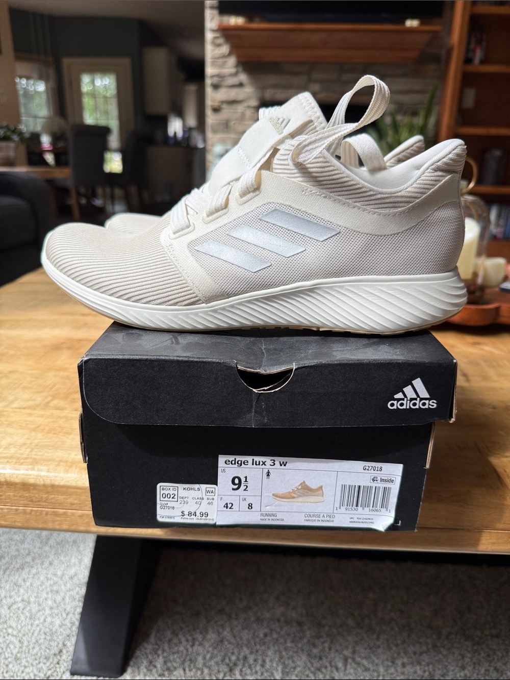 adidas Women’s Edge Lux 3 Lightweight Cream/White Sneakers